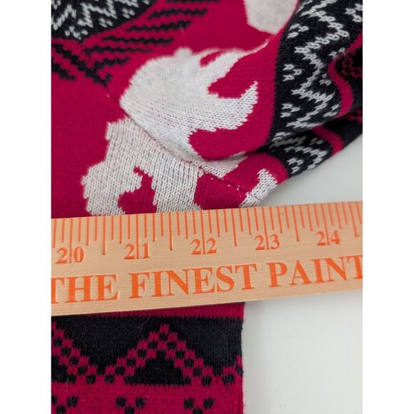 Chaps Polar Bear Sweater Mens Size Large Red Christmas Holiday Cotton Crew Neck - Picture 8 of 9